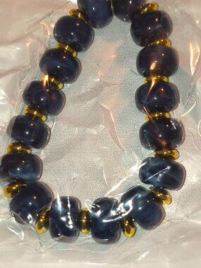 Navy Blue Chunky Bracelet